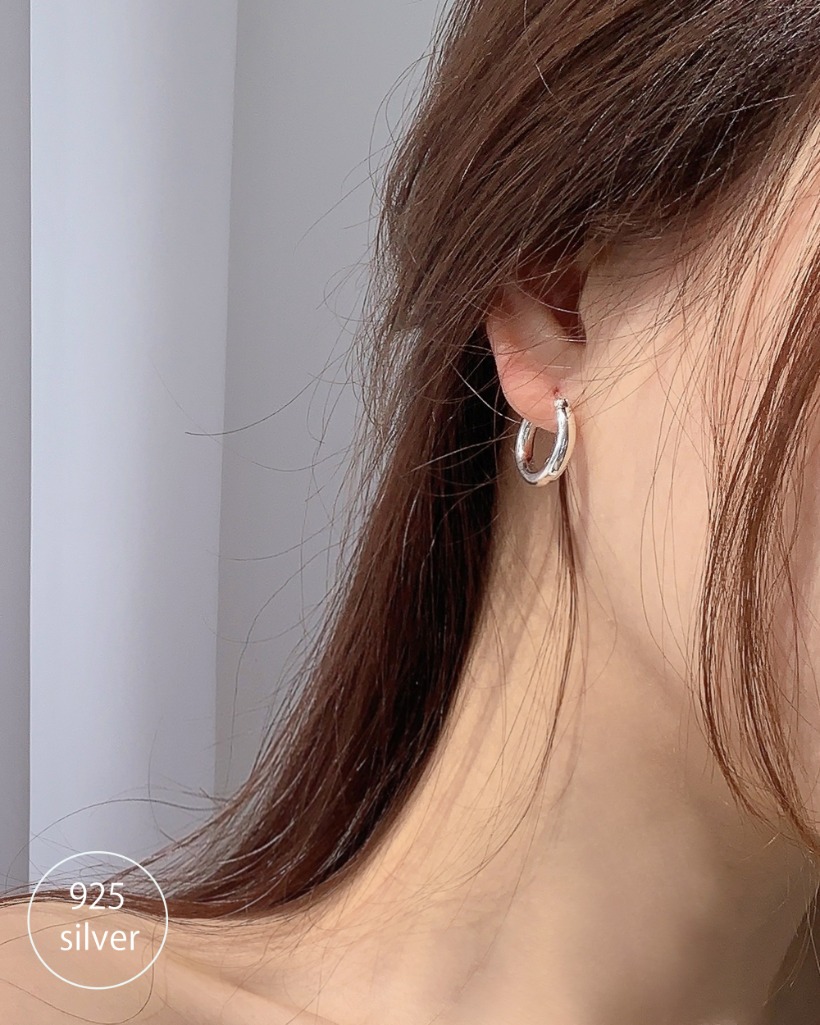 pipe ring earring (silver925)