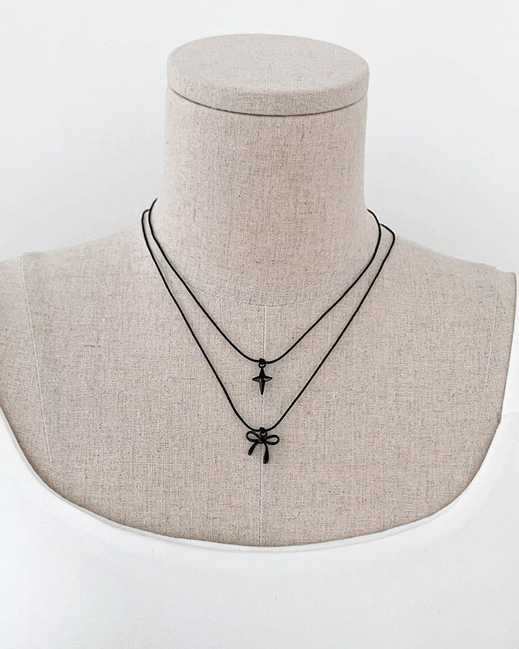 black surgical necklace